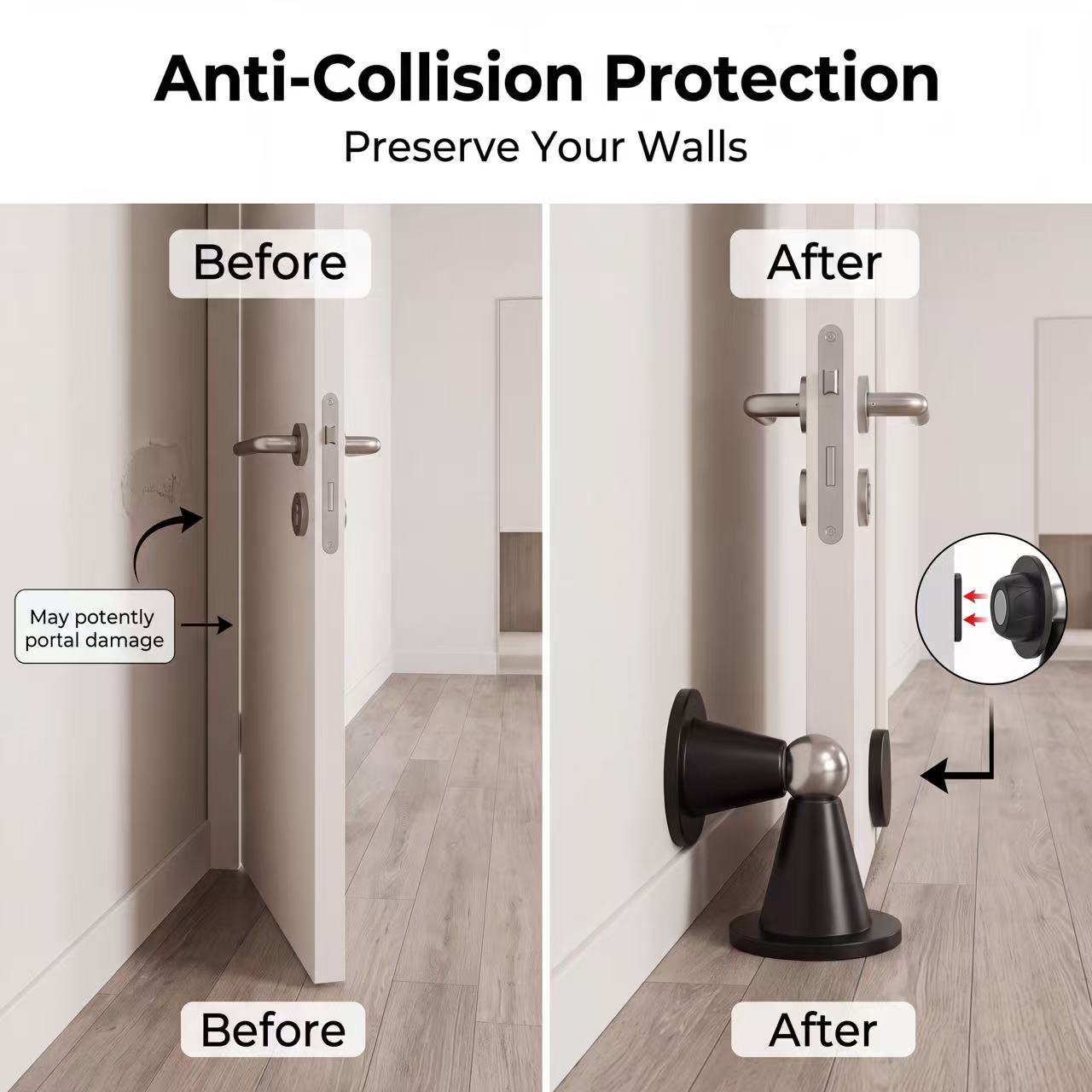 Magnetic Catch Door - Magnetyczny odbojnik do drzwi bez wiercenia