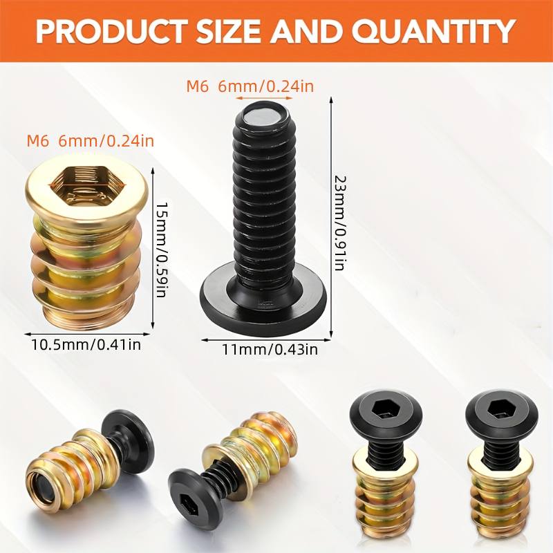 Zestaw 10 szt. gwintowanych wk – Furniture Hardware Screws recenzja i cena